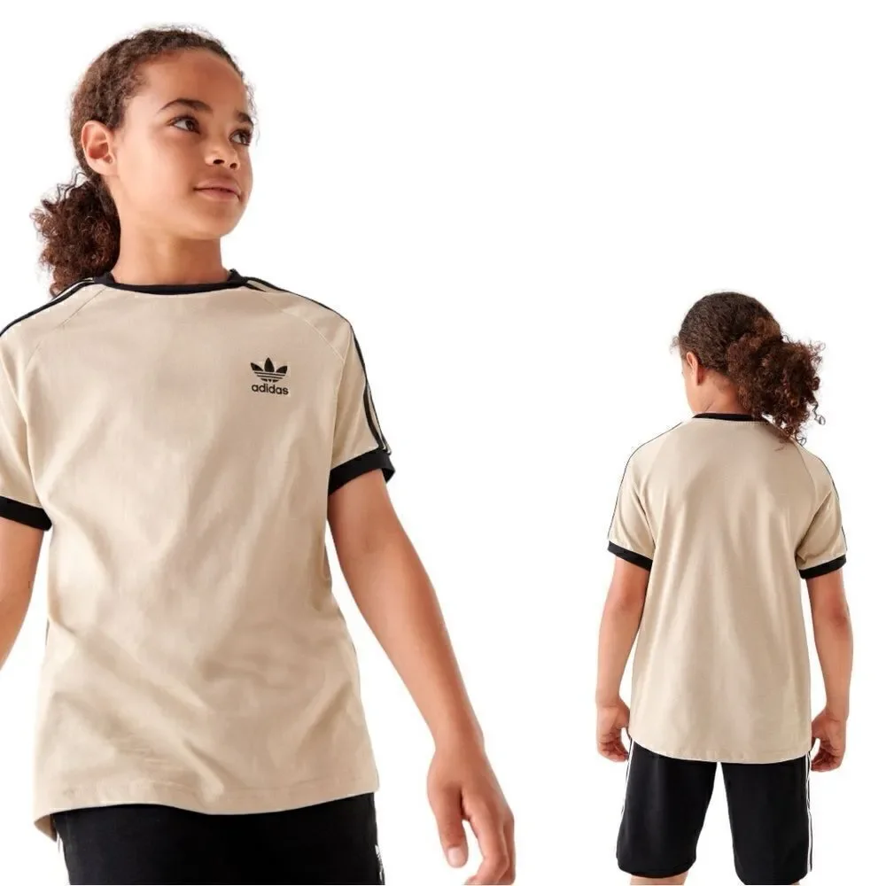 adidas Originals Adicolor 3-Stripes T-Shirt wonder beige size Xs